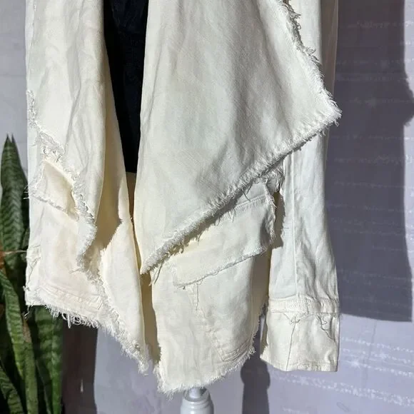 Free People open front waterfall cardigan jacket - Picture 3 of 8